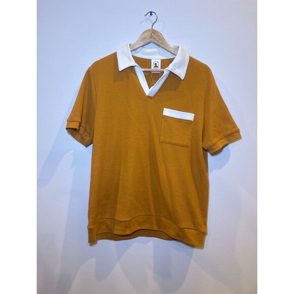 NWT Dandy Del Mar The Cannes Waffle Knit Shirt Burnt Sienna Size Large - Picture 7 of 10